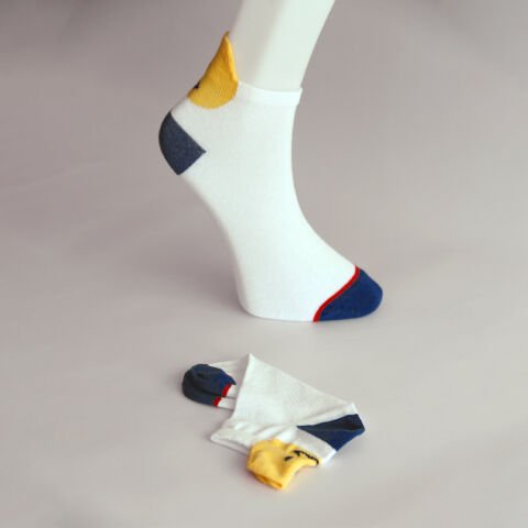 Gülen Yüz Emojili Kısa Patik Bilek Çorap