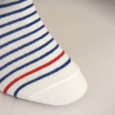 Gülen Yüz Emojili Kısa Patik Bilek Çorap Çizgili Desenli