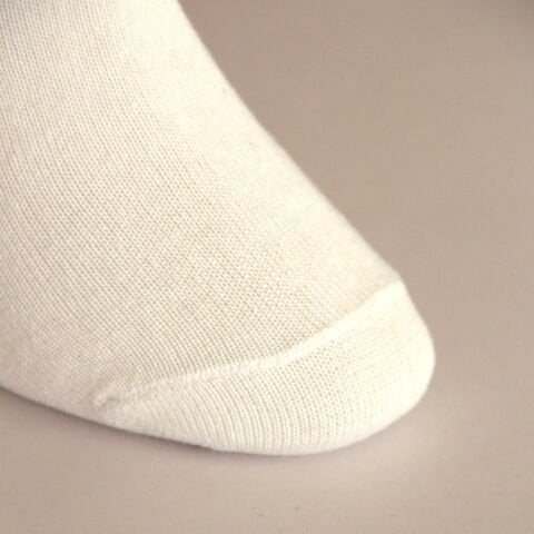 Kırık Beyaz Renkli Ayı Desenli Patik Kadın Çorabı