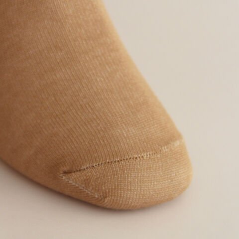 Açık Kahverengi & Kırık Beyaz Ayı Desenli Patik Kadın Çorabı