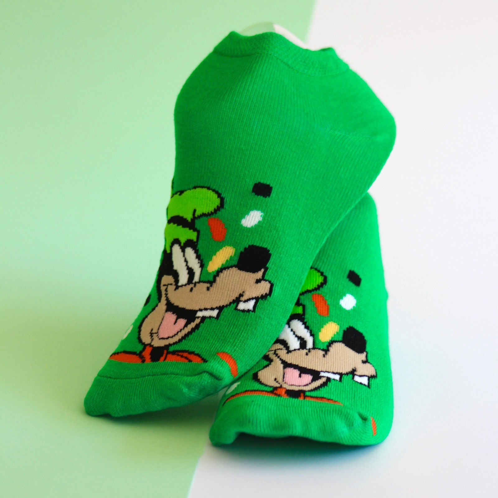 Mickey Mouse Karakterli Unisex Yeşil Kısa Çorap