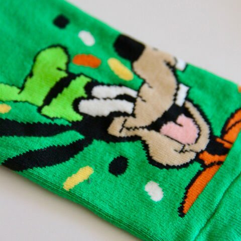 Mickey Mouse Karakterli Unisex Yeşil Kısa Çorap