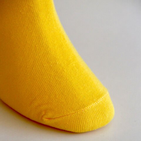 Unisex No Bad Vibes Uzun Sarı Renkli Kolej Tenis Çorap