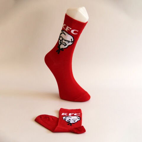 KFC Logolu Unisex Kırmızı Uzun Çorap