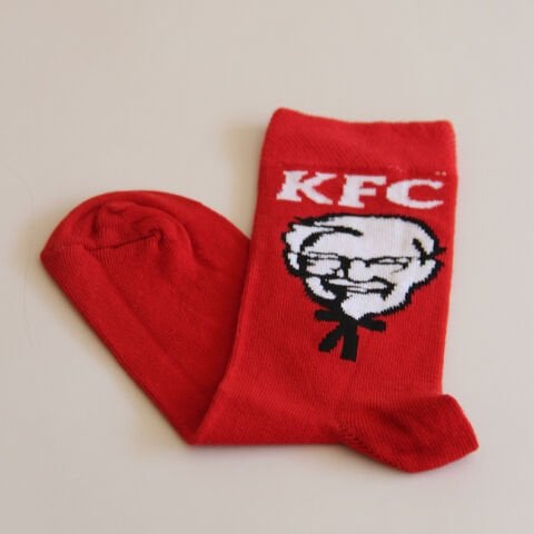 KFC Logolu Unisex Kırmızı Uzun Çorap