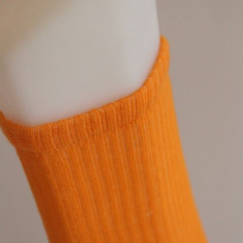 Gülen Yüz Temalı Unisex Turuncu Uzun Çorap