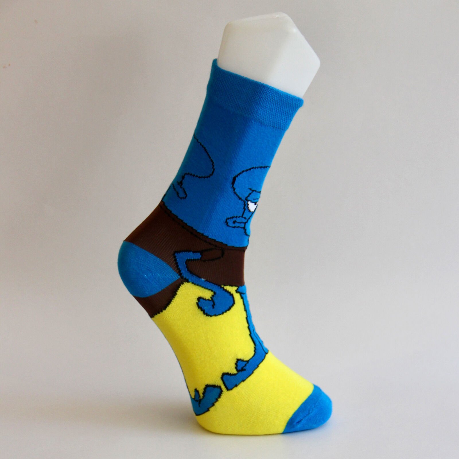 Squidward Karakter Desenli Unisex Uzun Kolej Çorap