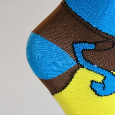 Squidward Karakter Desenli Unisex Uzun Kolej Çorap