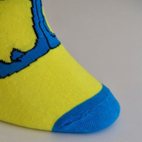 Squidward Karakter Desenli Unisex Uzun Kolej Çorap