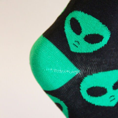 Unisex Yetişkin Uzaylı İşlemeli Soket Çorap