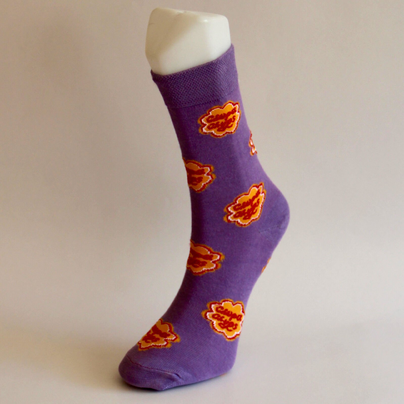 Chupa Chups Yazılı Mor Renkli Unisex Soket Çorap