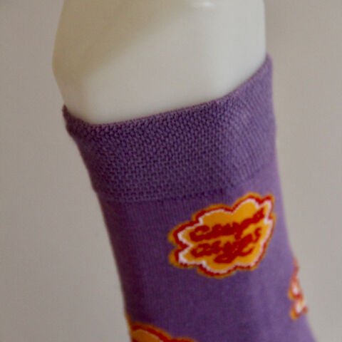 Chupa Chups Yazılı Mor Renkli Unisex Soket Çorap