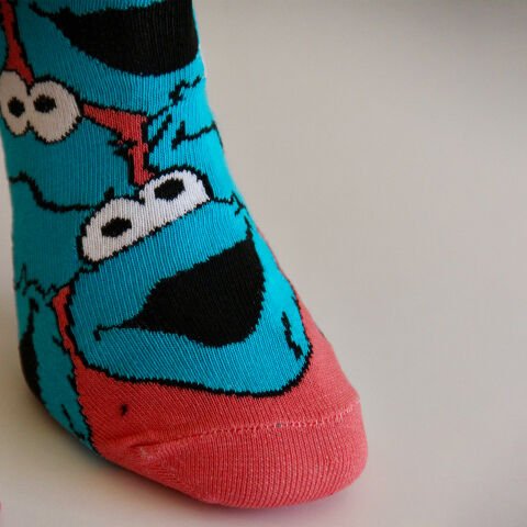 Cookie Monster Desenli Unisex Soket Çorap