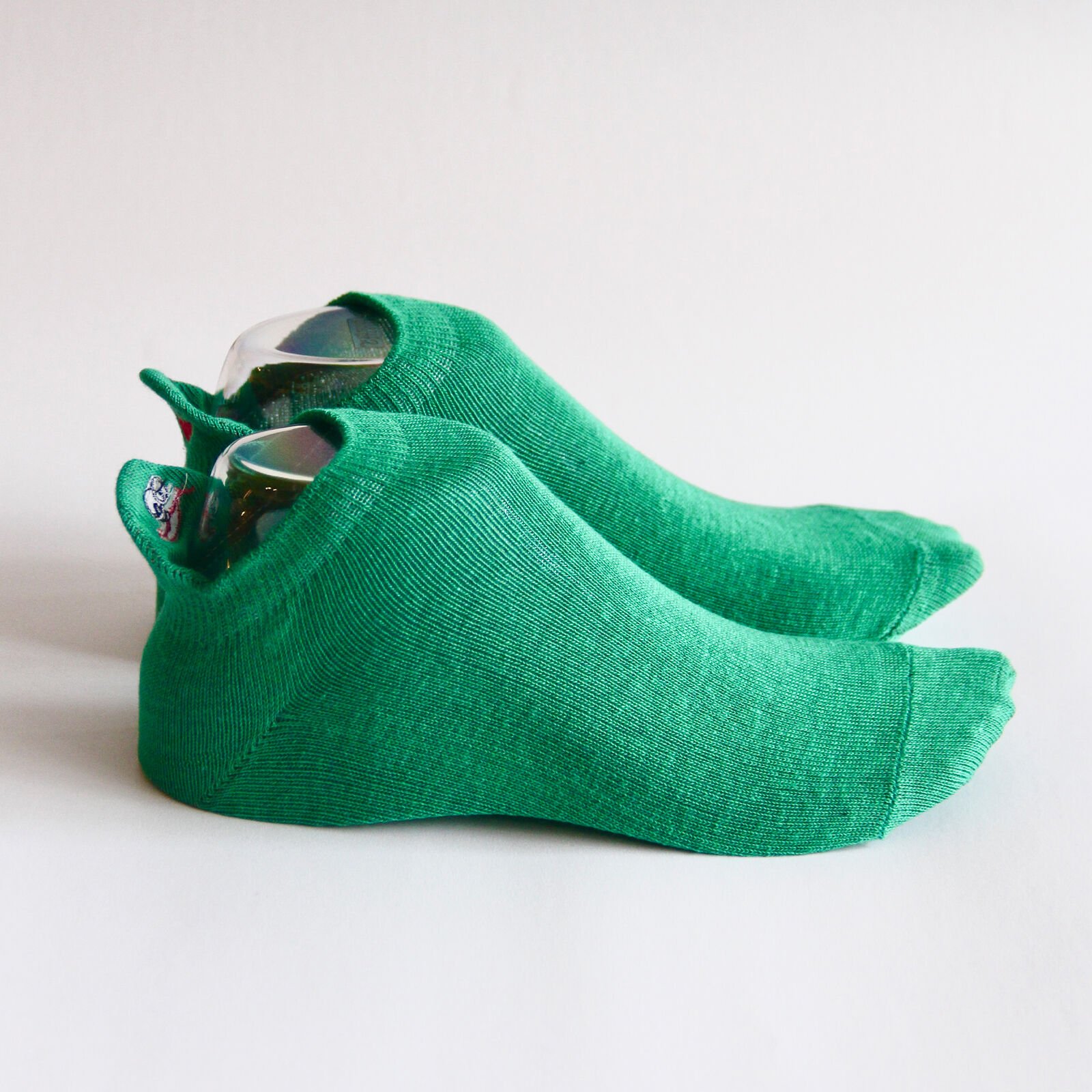 Yeşil Renkli Emojili Kadın Kısa Patik Çorap