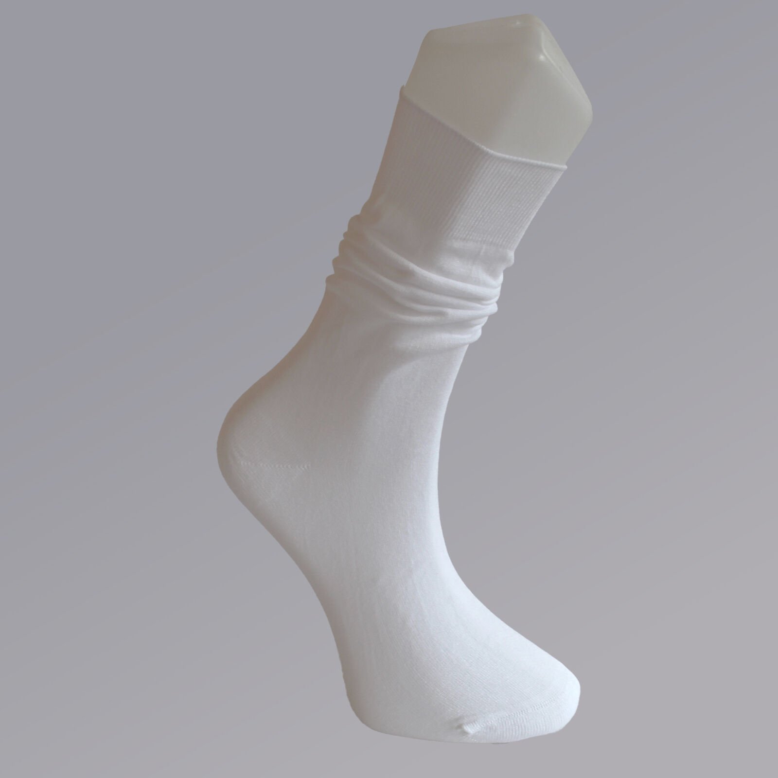 Erkek Dikişsiz Burun Bambu Uzun Çorap - Beyaz