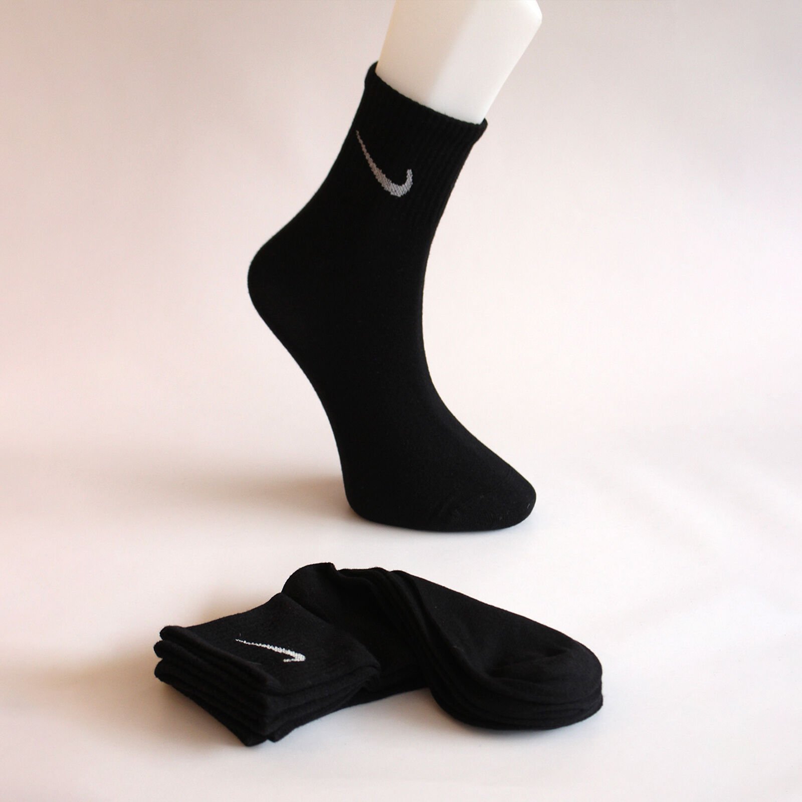 Erkek Bilek Üstü Çorap 3\'lü Paket - Siyah