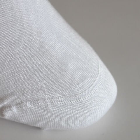 Erkek Bambu Dikişsiz Patik Çorap - Beyaz