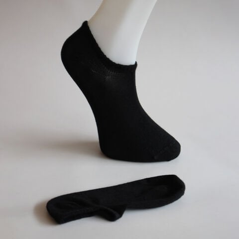Bambu Dikişsiz Erkek Kısa Patik Çorap - Siyah