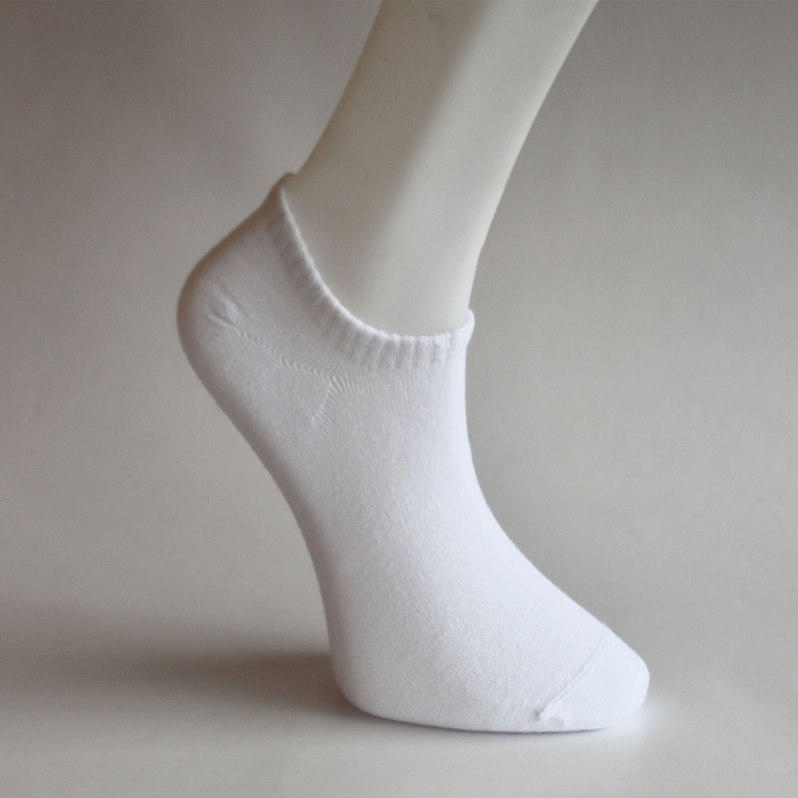 Bambu Dikişsiz Erkek Kısa Patik Çorap - Beyaz