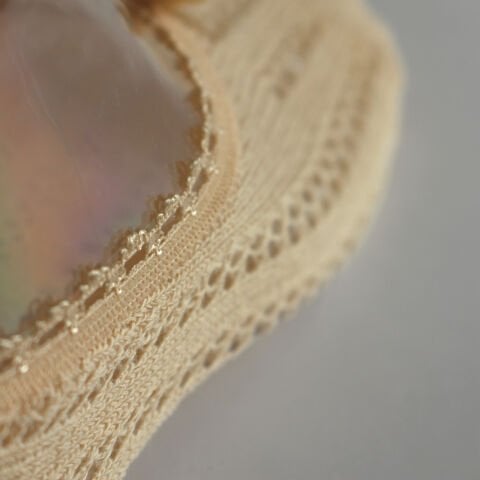 Ten Rengi Kadın Dantel İşlemeli Babet Çorap