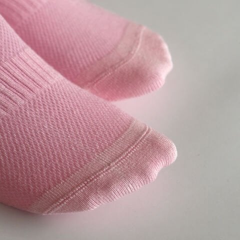 Pembe Bambu Dikişsiz Kadın Babet Çorap