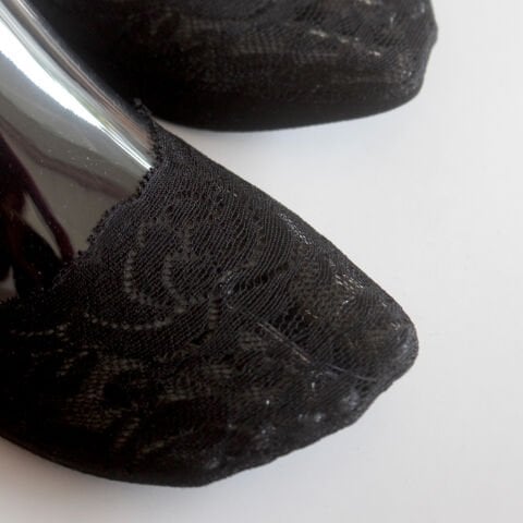 Kız Çocuk Datelli Babet Çorap Siyah