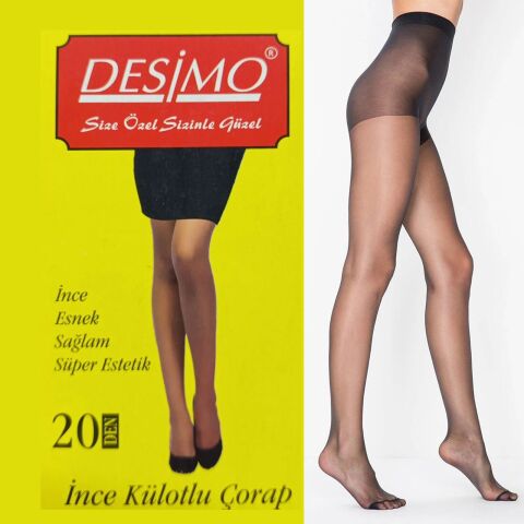 Desimo 20 Den Siyah Külotlu Çorap - Beden 3