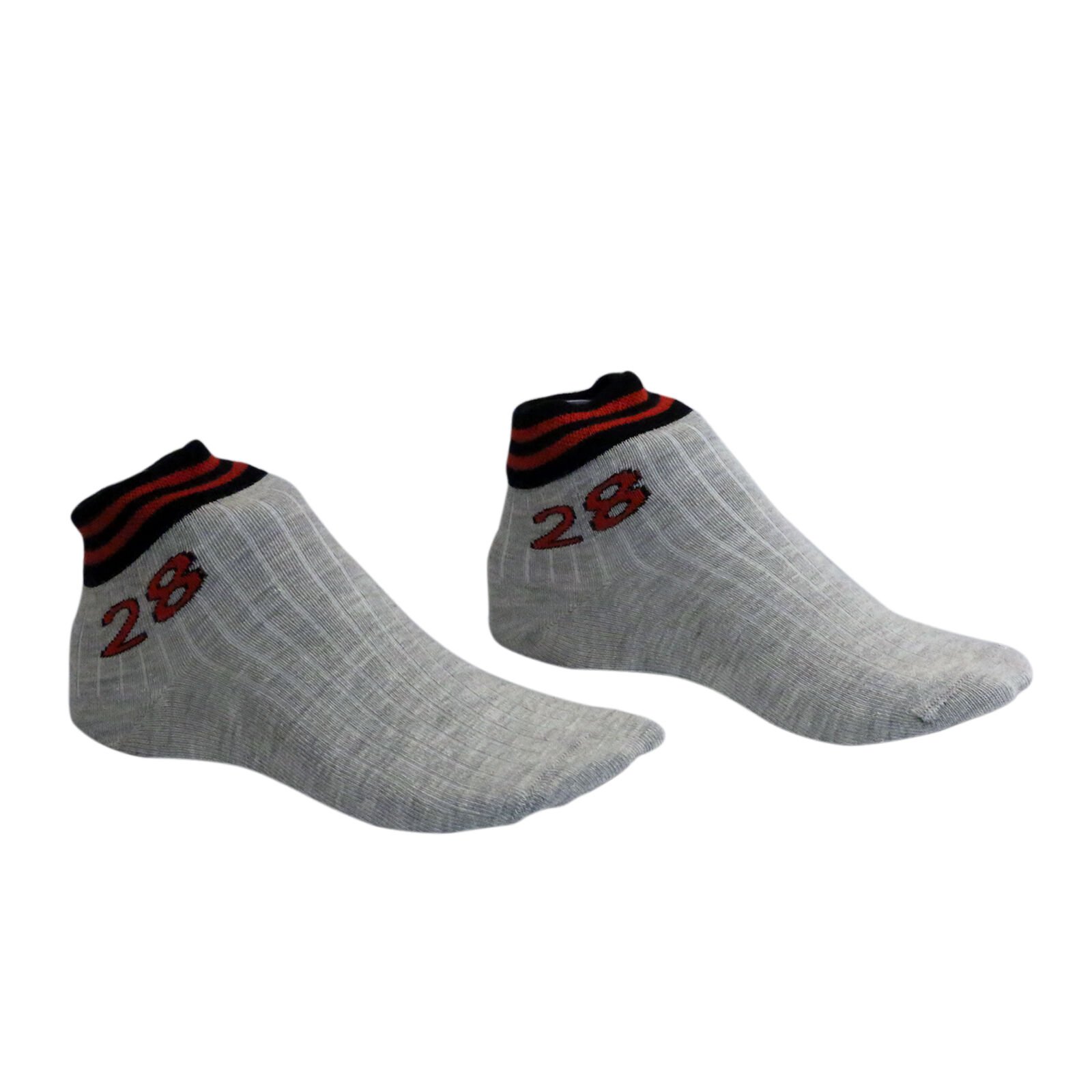 Erkek Çocuk Dikişsiz Pamuklu Patik Çorap Gri Renkli