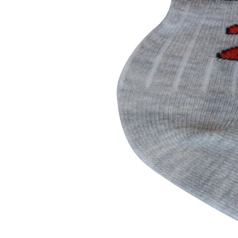 Erkek Çocuk Dikişsiz Pamuklu Patik Çorap Gri Renkli