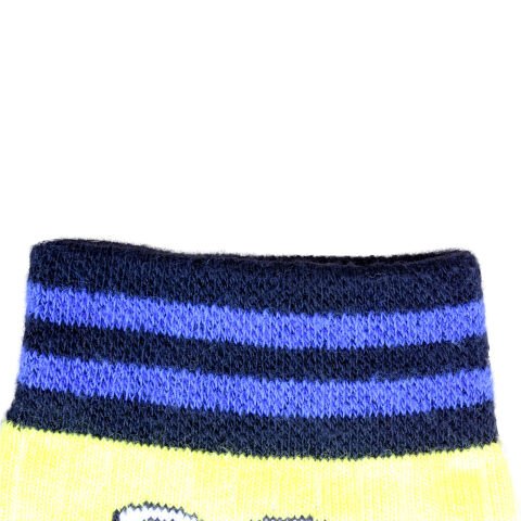 Erkek Çocuk Dikişsiz Pamuklu Patik Çorap Sarı Renkli