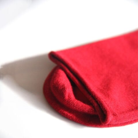 Dikişsiz Bambu Diyabet Kadın Patik Çorap – Kırmızı