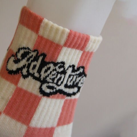 AdoenLove Yazılı Kadın Çorap – Krem