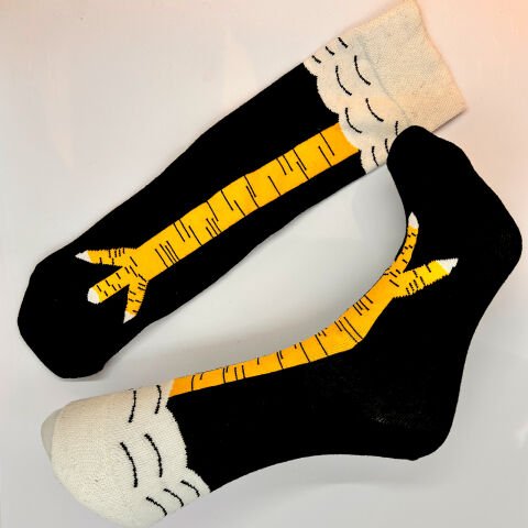 Tavuk Ayak Desenli Çorap