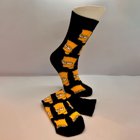 Bart Simpson Desenli Unisex Çorap