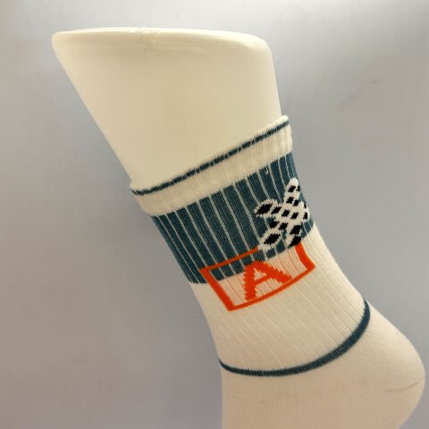 A Harfi Desenli One Size Dikişsiz Çocuk Çorabı – Mavi