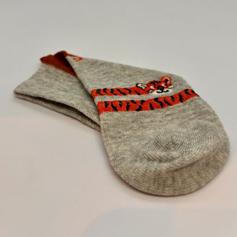 Desenli Çocuk One Size Dikişsiz Paket Çorap – Gri