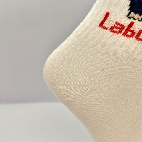 Labubu Karakterli Erkek Çocuk Çorabı – Beyaz