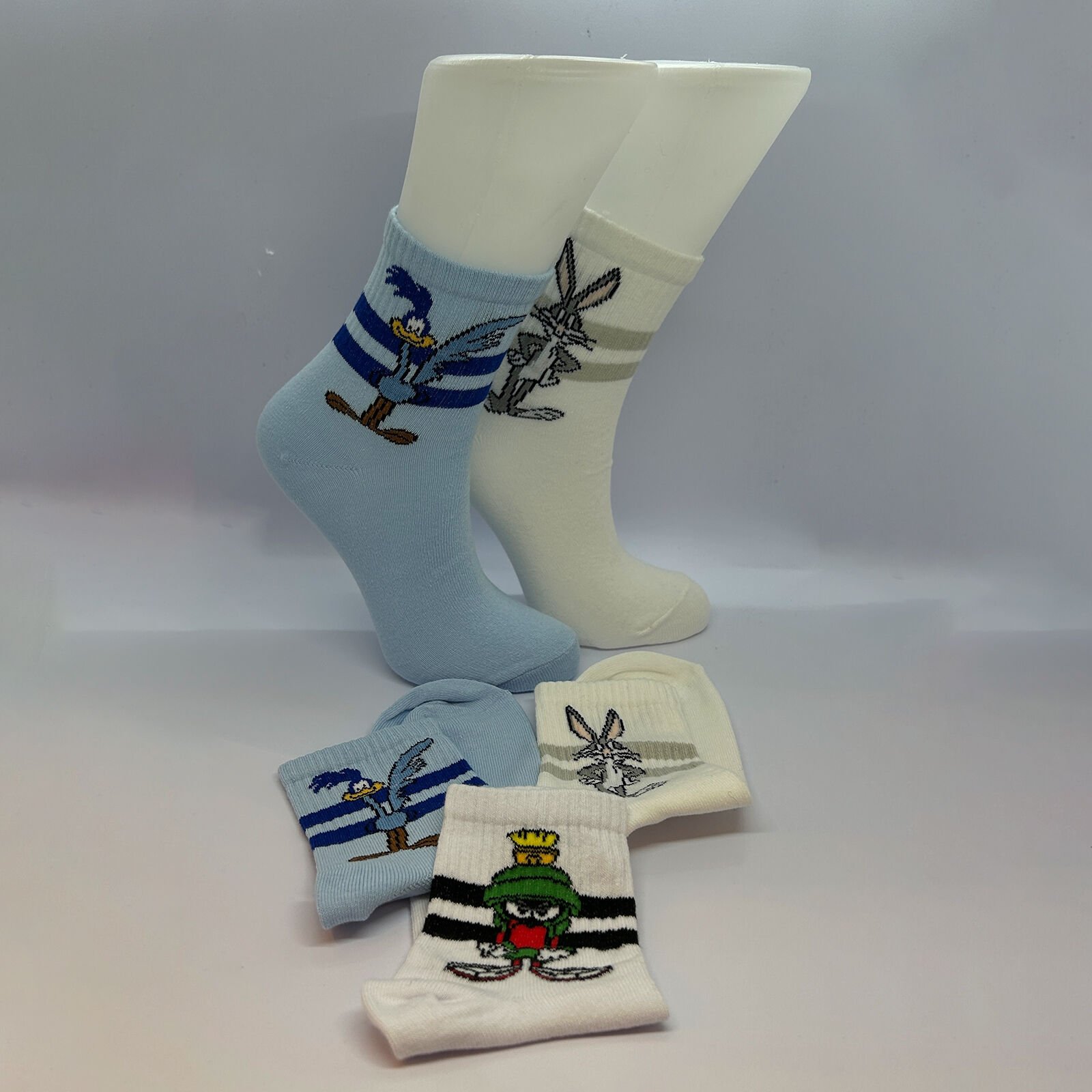 Çizgi Film Karakterli Unisex Çocuk Çorabı 3’lü Takım