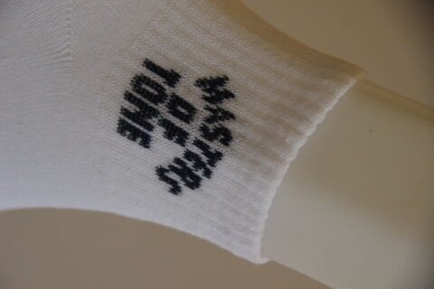 Erkek Bilek Desenli Patik Çorap – Beyaz