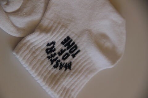 Erkek Bilek Desenli Patik Çorap – Beyaz