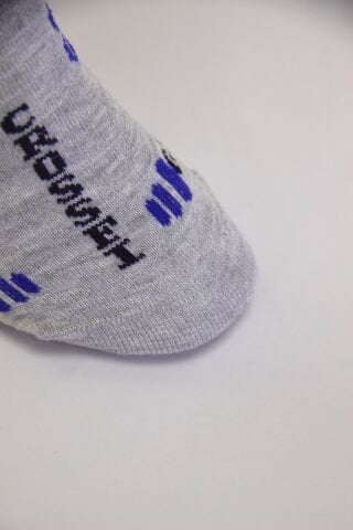 Erkek Ter Emici Dikişsiz Desenli Patik Çorap – Gri