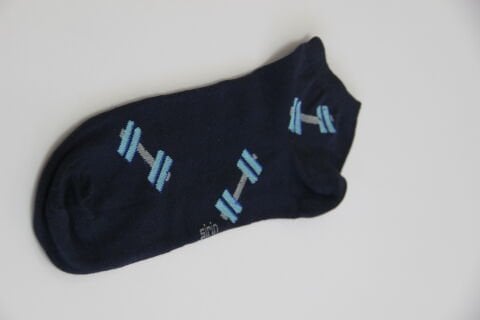 Erkek Ter Emici Dikişsiz Desenli Patik Çorap – Lacivert