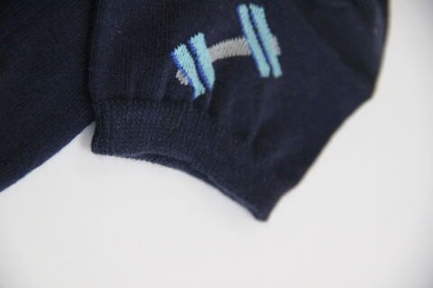 Erkek Ter Emici Dikişsiz Desenli Patik Çorap – Lacivert