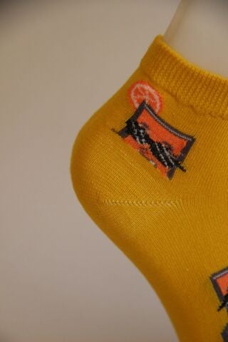 Erkek Ter Emici Dikişsiz Desenli Patik Çorap – Sarı