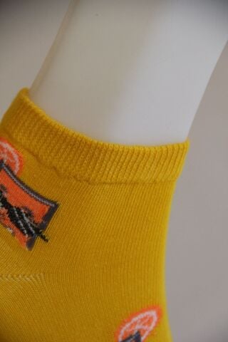 Erkek Ter Emici Dikişsiz Desenli Patik Çorap – Sarı