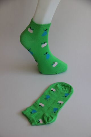 Erkek Ter Emici Dikişsiz Desenli Patik Çorap – Yeşil