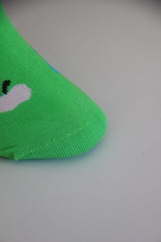 Erkek Ter Emici Dikişsiz Desenli Patik Çorap – Yeşil