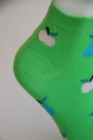 Erkek Ter Emici Dikişsiz Desenli Patik Çorap – Yeşil