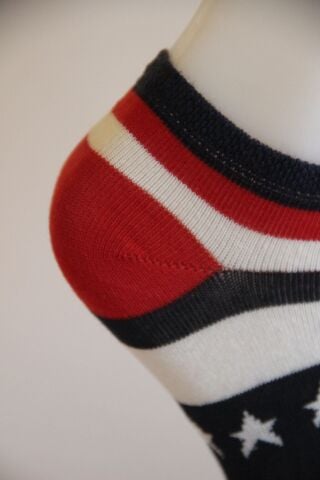 Kırmızı Mavi Desenli Unisex Çorap – Lacivert