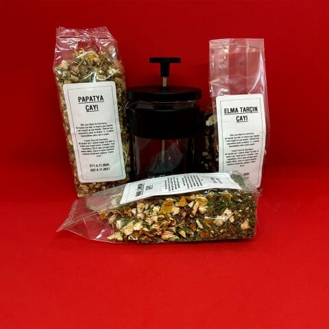 Bitki Çayları – 3’lü Papatya Elma Nane Bitki Çayı Seti